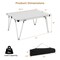 Compact Folding Camping Table with Storage Bag and Waterproof Desktop - 37" x 27" x 19" (L x W x H)